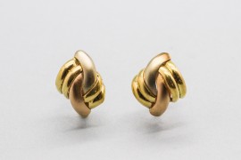 18kt Tri-Tone Gold Earrings