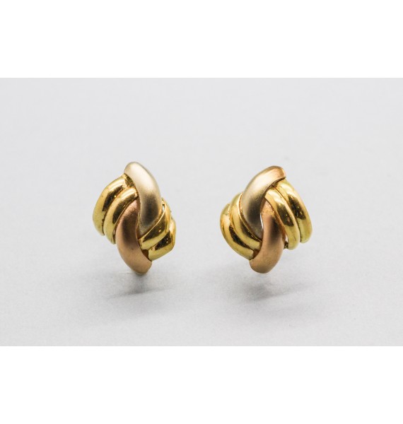 18kt Tri-Tone Gold Earrings