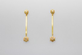 18Kt Yellow Gold Cubic Zirconia Earrings