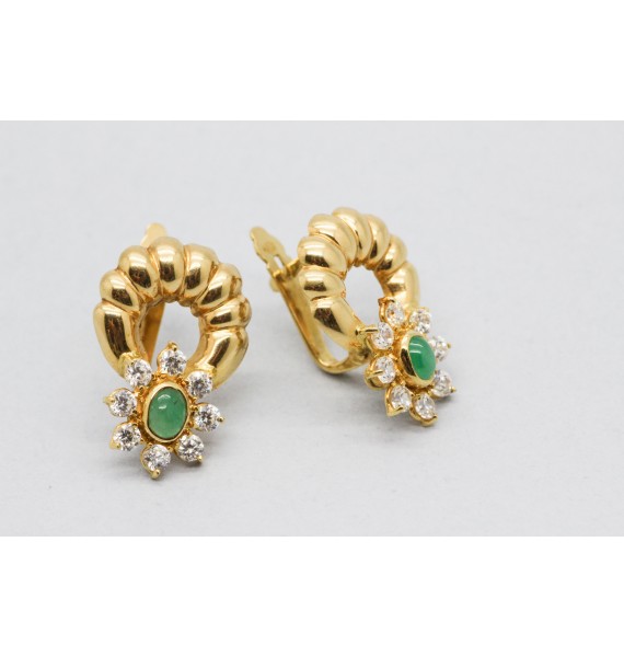 18kt Yellow Gold Gemstone Earrings