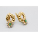 Pendientes en Oro Amarillo de 18 Quilates con Piedras Preciosas