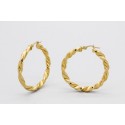 18Kt Yellow Gold Twist Hoop Earrings