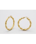 18Kt Yellow Gold Twist Hoop Earrings