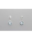 18kt White Gold Gemstone Earrings