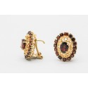 Pendientes en Oro Amarillo de 18 Quilates con Rubíes