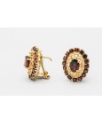 Pendientes en Oro Amarillo de 18 Quilates con Rubíes