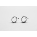 18kt White Gold Hoop Earrings