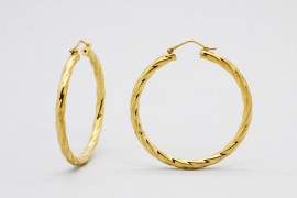 18Kt Yellow Gold Hoop Earrings