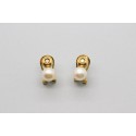 Pendientes en Oro Amarillo de 18 Quilates con Perlas y Circonitas