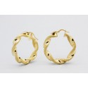 18Kt Yellow Gold Twist Hoop Earrings