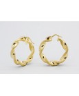 18Kt Yellow Gold Twist Hoop Earrings