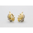 18Kt White & Yellow Gold Gemstone Earrings