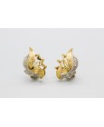 18kt White & Yellow Gold Earrings