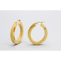 18Kt Yellow Gold Oval Hoop Earrings