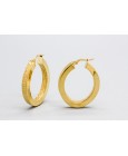 18kt Yellow Gold Oval Hoop Earrings