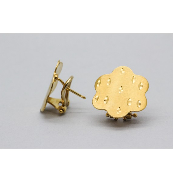 18kt Yellow Gold "Flower" Earrings