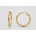 18kt Yellow Gold Twist Hoop Earrings