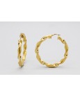 18kt Yellow Gold Twist Hoop Earrings