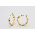18Kt Yellow Gold Twist Hoop Earrings