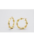 18Kt Yellow Gold Twist Hoop Earrings