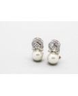 18kt White & Yellow Gold Pearl Earring