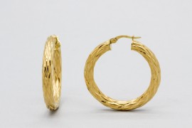 18Kt Yellow Gold Hoop Earrings