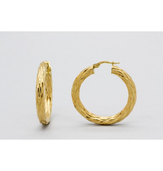 18Kt Yellow Gold Hoop Earrings
