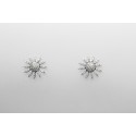 Pendientes en Oro Blanco de 18 Quilates con Circonitas