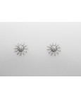 Pendientes en Oro Blanco de 18 Quilates con Circonitas