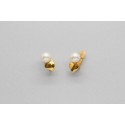Pendientes en Oro Amarillo de 18 Quilates con Perlas
