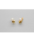 18Kt Yellow Gold Pearl "Heart" Earrings