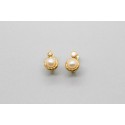 Pendientes en Oro Amarillo de 18 Quilates con Perlas y Circonitas