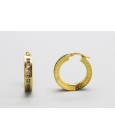 18Kt Gold Hoop Earrings with Cubic Zirconia