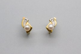 Pendientes de Perla en Oro de 18 Quilates