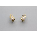 18Kt White & Yellow Gold Pearl Earrings