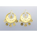 Pendientes de Aro en Oro de 18 Quilates con Circonitas