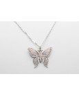 18Kt White Gold Butterfly Pendant