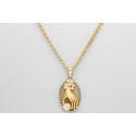 18Kt Gold & Cubic Zirconia Heart Pendant