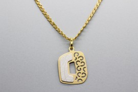 18Kt White & Yellow Gold Pendant