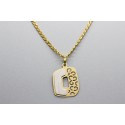 Colgante en Oro Blanco y Amarillo de 18 Quilates