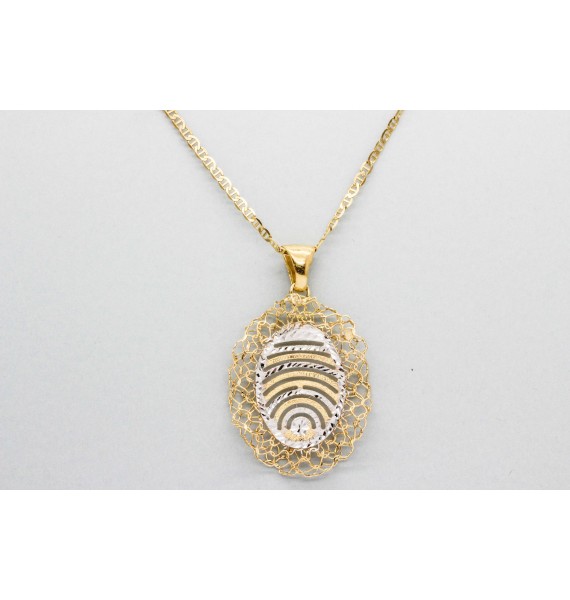 18Kt White & Yellow Gold Pendant