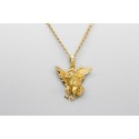 18kt Yellow Gold Eagle & Zircon Pendant
