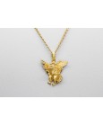 18Kt Yellow Gold Eagle & Cubic Zirconia Pendant
