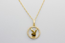 18Kt Yellow Gold "Playboy" Pendant
