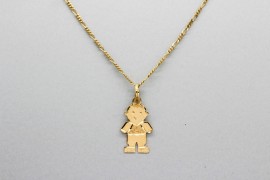 18kt Yellow Gold Boy Pendant