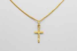 18Kt Yellow Gold Cross Pendant