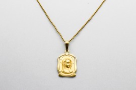 18Kt Yellow Gold "Virgin Mary" Pendant