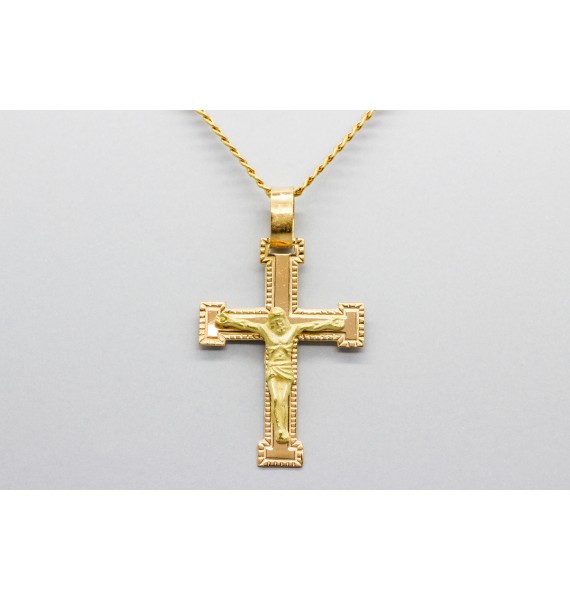 Colgante Cruz en Oro de 18 Quilates