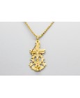18Kt Gold Cross "Anchor" Pendant