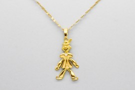18Kt Yellow Gold Clown Pendant
